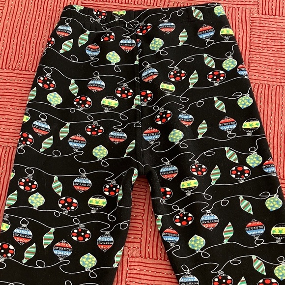 Just Cozy Womens size XS / Small thick fleece colorful festive garland Leggings - Picture 15 of 15
